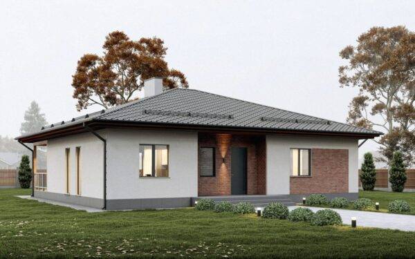 One-story house made of SIP panels, 181.9 sq.m.