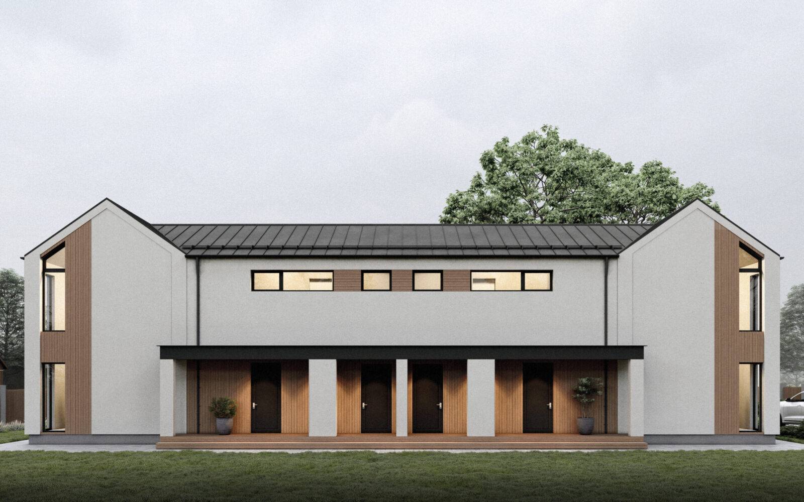 Duplex from SIP panels, 228 sq.m.