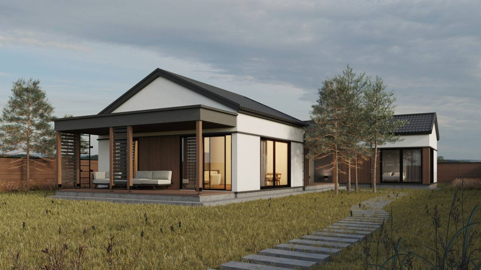 A house made of SIP panels, 169 sq.m.