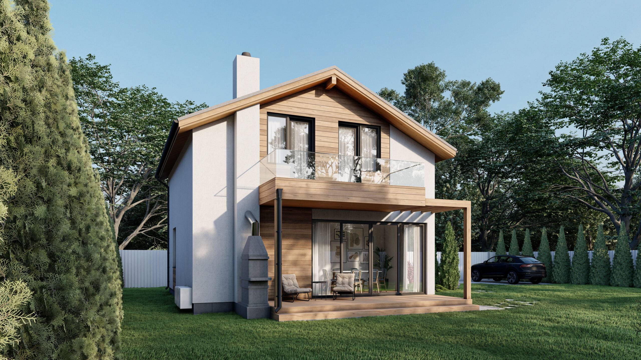 A house made of SIP panels, 108 sq.m.